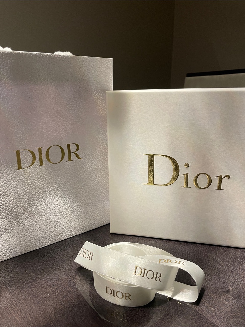 Dior Box, Store Shopping Bag and Ribbon